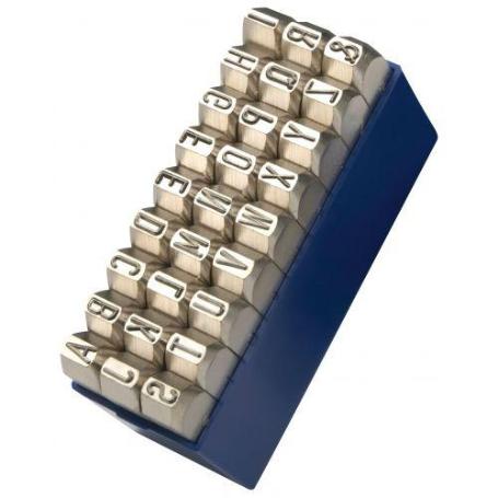 GRAVUREM-11104000-JUEGO ABECEDARIO N  1 EXTRA-EXTRA 27 PIEZAS (A-Z) - ESPECIAL PARA ACERO INOX (4 MM)