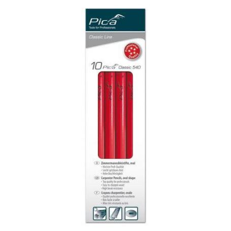 PICA-540/30-10-CAJA CON 10 LÁPICES DE CARPINTERO DE 30 CM