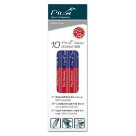 PICA-559-10-CAJA CON 10 LÁPICES DE DOBLE PUNTA ROJA Y AZUL