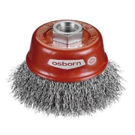 OSBORN-0002613361-CEPILLO TAZA INOX DE ALAMBRE ONDULADO CON TUERCA M14 Y FILAMENTO DIAMETRO  0.30 MM (60X20 )