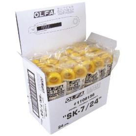 OLFA-SK-7/24-CUTTER DE SEGURIDAD CON CUCHILLA TRAPEZOIDAL DE 12,5 MM EN BOLSA DE PLÁSTICO (CAJA 24)