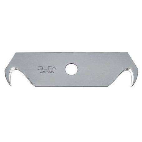 OLFA-HOB-2-PACK DE 5 CUCHILLAS-GANCHO 64X17,5X0,4 MM PLATEADAS
