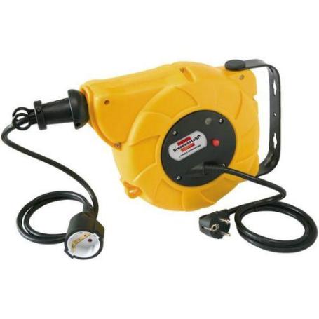 BRENNENSTUHL-1241020300-ENROLLACABLES DE CARRETE AUTOMÁTICO IP20 H05VV-F3G1,5 CON CABLE DE 9+2 M