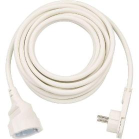 BRENNENSTUHL-1168980250-ALARGADOR ELÉCTRICO IP20 H05VV-F3G1,5 DE 5 M (BLANCO) CON CLAVIJA PLANA