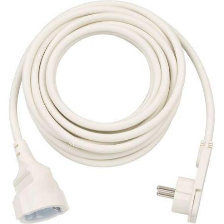 BRENNENSTUHL-1168980250-ALARGADOR ELÉCTRICO IP20 H05VV-F3G1,5 DE 5 M (BLANCO) CON CLAVIJA PLANA