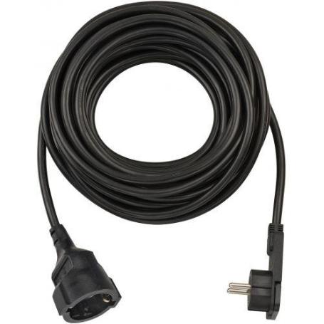 BRENNENSTUHL-1168980010-ALARGADOR ELÉCTRICO IP20 H05VV-F3G1,5 DE 10 M (NEGRO) CON CLAVIJA PLANA