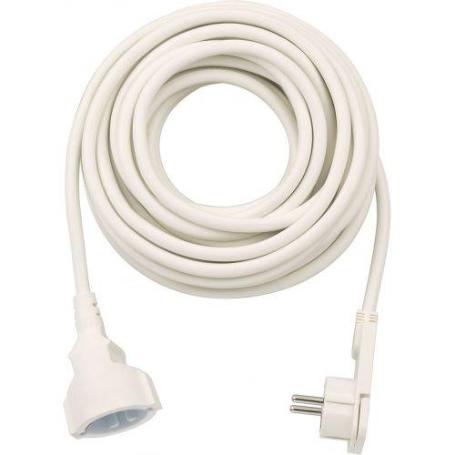 BRENNENSTUHL-1168980210-ALARGADOR ELÉCTRICO IP20 H05VV-F3G1,5 DE 10 M (BLANCO) CON CLAVIJA PLANA