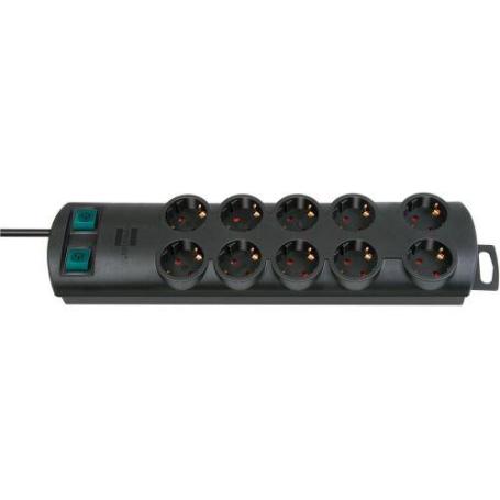 BRENNENSTUHL-1153300120-BASE MúLTIPLE PRIMERA-LINE NEGRA (10 TOMAS)