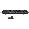 BRENNENSTUHL-1153300100-BASE MúLTIPLE COMFORT-LINE PLUS NEGRA CON CLAVIJA PLANA (6 TOMAS)