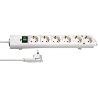 BRENNENSTUHL-1153320100-BASE MúLTIPLE COMFORT-LINE PLUS BLANCA CON CLAVIJA PLANA (6 TOMAS)