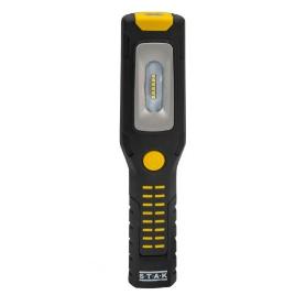 STAK-ST472-LUZ DE TRABAJO + LINTERNA LED RECARGABLE CON GANCHOS E IMÁN, BASE REGULABLE, ALAMO