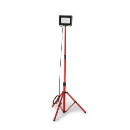 VELAMP-IS746NG-FOCO DE TRABAJO LED SMD IP65 50W NEGRO 4000K CON TRÍPODE Y CABLE DE 3M WAINGRO + TRÍPODE