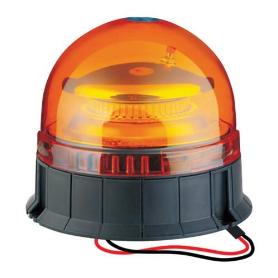 STAK-ST380-BALIZA GIRATORIA DE 12/24 V CON BASE PLANA Y 2 CABLES 20W COLOR NARANJA