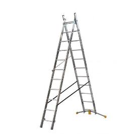 HAILO-1410-801-ESCALERA COMBINADA DE 2 TRAMOS CON ESTABILIZADOR CURVO HOBBYLOT (2X7)