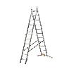 HAILO-1410-801-ESCALERA COMBINADA DE 2 TRAMOS CON ESTABILIZADOR CURVO HOBBYLOT (2X7)
