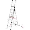 HAILO-9306-507-ESCALERA ALUMINIO COMBINADA 3 TRAMOS CON ESTABILIZADOR CURVO PROFILOT COMBI (2X6 + 1X5 PELDAÑOS)