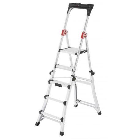 HAILO-8795-001-ESCALERA DE TIJERA TELESCÓPICA TL100 TOPLINE (3-4-5 PELDAÑOS)