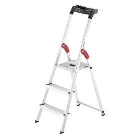 HAILO-5_8503-001-ESCALERA DE TIJERA DE ALUMINIO L60 EASYCLIX FR DE 3 PELDAÑOS