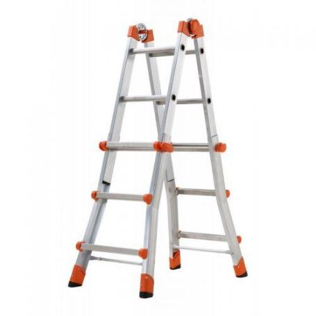 GIERRE-AL010-ESCALERA TELESCÓPICA MULTIFUNCIÓN DE ALUMINIO PEPPINA EN131 (3+3 PELDAÑOS)