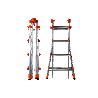 GIERRE-AL020-ESCALERA TELESCÓPICA MULTIFUNCIÓN DE ALUMINIO PEPPINA EN131 (4+4 PELDAÑOS)