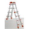 GIERRE-AL020-ESCALERA TELESCÓPICA MULTIFUNCIÓN DE ALUMINIO PEPPINA EN131 (4+4 PELDAÑOS)