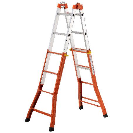 GIERRE-AM030-ESCALERA TELESCÓPICA MULTIPOSICIÓN MIXTA PEPPINA 125 KG (5+5 PELDAÑOS)