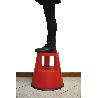 GIERRE-B0020-TABURETE DE PLÁSTICO CON RUEDAS ROLLINGSTEP (241 CM)