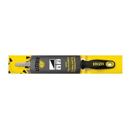 ERIZO-LDBPPUE8-LIMA DE MECÁNICO PLANA PUNTA ENTREFINA DE 8  CON MANGO BIMATERIAL Y COLGADOR
