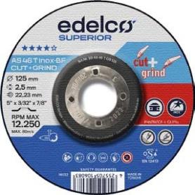 EDELCO-EDAS46TCG115-DISCO CORTE + DESBASTE AS 46 T SUPERIOR (115 MM) (CAJA 25)