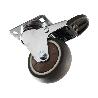 RUEDA GIRATORA PLACA FRENO 10CLRFN60CP-PGIB GOMA GRIS EJE BOLAS