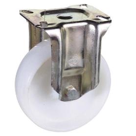 RUEDA FIJA  17ZV150-UT POLIAMIX BLANCO EJE LISO