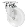 RUEDA GIRATORA PLACA 10BHA125-UT POLIAMIX BLANCO EJE LISO