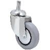 RUEDA GIRATORA ESPIGA LISA M12X30 33BH80CP-PGI POLIAMIX-GOMA GRIS EJE LISO