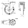 RUEDA GIRATORA AGUJERO M12 FRENO INOX.20ZVIFD150-UT POLIAMIX BLANCO EJE LISO