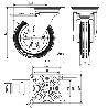 RUEDA GIRATORA PLACA FRENO INOX.10ZVIFD160-PSN POLIAMIX-GOMA NEGRA EJE LISO
