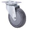 RUEDA GIRATORA PLACA 10ZV100CP-PUISB POLIP.-POLIUR.GRIS EJE BOLAS