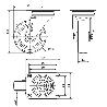 RUEDA GIRATORA PLACA INOX.10ZVLI100-POL POLIAMIX BLANCO-POLIUR.MARRON LISO