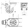 RUEDA GIRATORA PLACA FR.INOX.10ZVLIFD80-POL POLIAMIX BLAN.-POLIUR.MARRON LISO