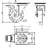 RUEDA GIRATORA PLACA FR.INOX.10ZVLIFD100-POL POLIAMIX BLAN-POLIUR.MARRON LISO