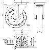 RUEDA GIRATORA PLACA FR.INOX.10ZVIFD200-POL POLIAMIX BLAN.-POLIUR.MARRON LISO