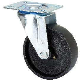 RUEDA GIRATORA PLACA 10ZV150-TA HIERRO FUNDIDO EJE LISO