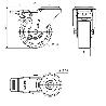 RUEDA GIRATORA AGUJERO M12 FRENO 20ZVFD100-AUB ALUMINIO-POLIUR.NARANJA BOLAS