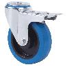 RUEDA GIRATORA AGUJERO M12 FRENO 20ZVFD200-PGMR POLIAMIX-GOMA AZUL RODILLOS