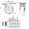 RUEDA GIRATORA PLACA FRENO INOX.10ZVIFD100-UTR POLIAMIX BLANCO EJE RODILLOS