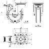 RUEDA GIRATORA PLACA FRENO 10ZVFD125-DEB ALUMINIO-GOMA NEGRA ELASTICA BOLAS
