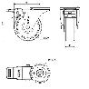 RUEDA GIRATORA AGUJERO M12 FRENO INOX.20ZVIFD100-UTR POLIAMIX BLANCO RODILLOS