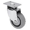 RUEDA GIRATORA PLACA 10BH100CP-PGISB POLIAMIX-GOMA GRIS EJE BOLAS