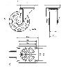 RUEDA GIRATORA PLACA INOX.10ZVLI100-POLR POLIAMIX BLANCO-POLIUR.MARRON RODILL
