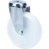 RUEDA GIRATORA AGUJERO M12 INOX.20ZLI125-UT POLIAMIX BLANCO EJE LISO