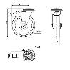 RUEDA GIRATORA AGUJERO M12 FRENO INOX.20ZLIFD125-UT POLIAMIX BLANCO EJE LISO